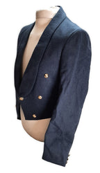 RAF Royal Air Force No5 Mess Jacket Airforce Blue Grey Colour Badges Present Fully Buttoned