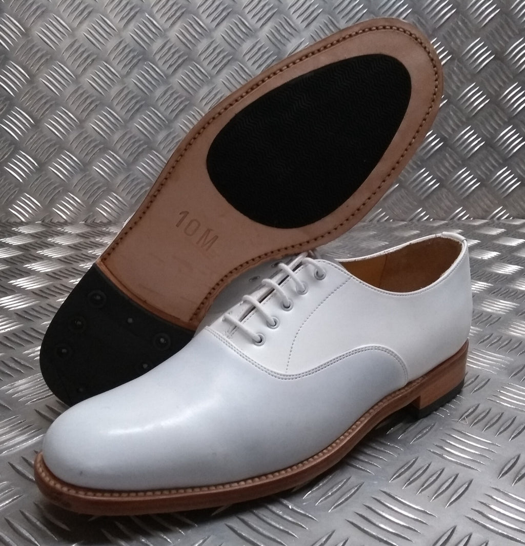 Naval Issue Shoes White Leather Parade / Uniform Dress Mens British Royal Navy