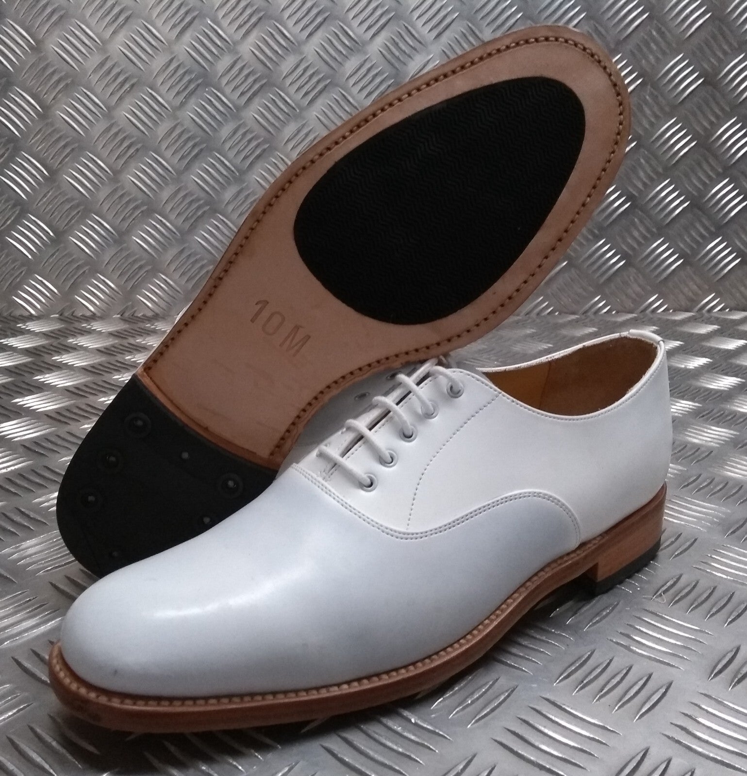 Naval Issue Shoes White Leather Parade / Uniform Dress Mens British Royal Navy