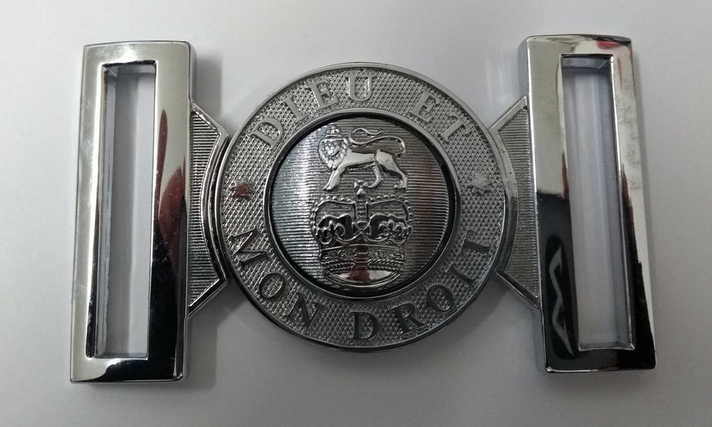 Genuine Issue "DIEU ET MON DROIT" Ceremonial Chrome Buckle Locket SMF1