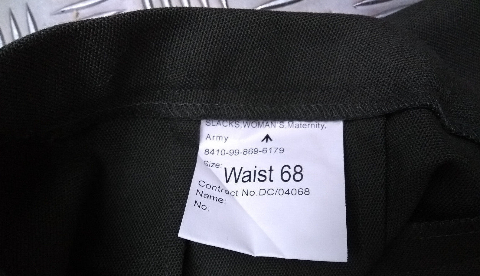 Maternity Slacks British Army Dress Uniform Barrack Green, Waist 68cm - NEW