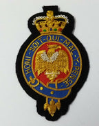 The Blues & Royals Gold Red Blue Wire Braided Blazer Badge Genuine British Army
