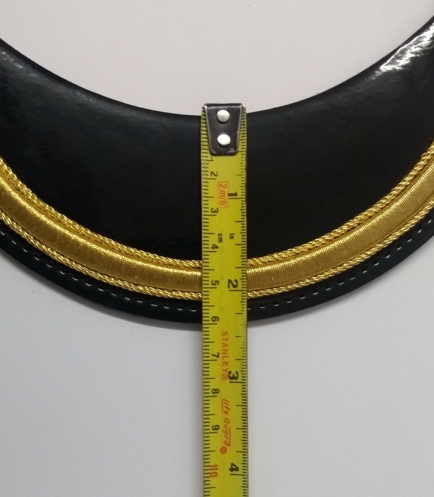 Genuine British Made Senior Officer 3/4" Gold Mylar Dress Cap Peak