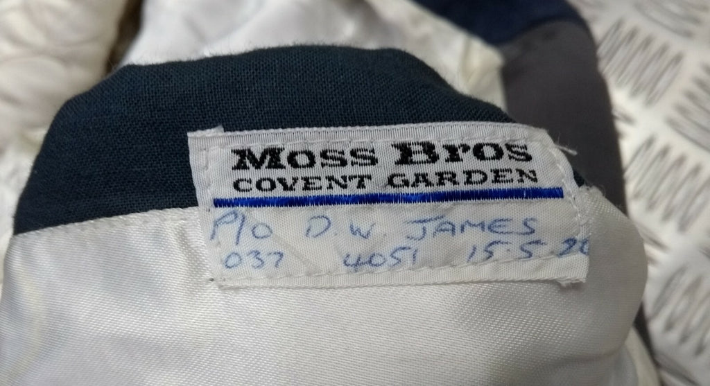 Vintage Mess Dress Jacket By Moss Bros A/F Blue Grey Colour 108cm Faulty