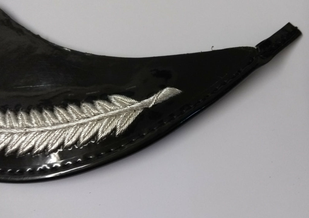 Genuine British Made Senior Officer Silver Laurel Braid Dress Cap Peak NEW