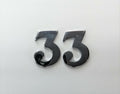 British Made Mil-Spec Shoulder & Collar Numeral Number 3 or Thirty Three 33 1PR
