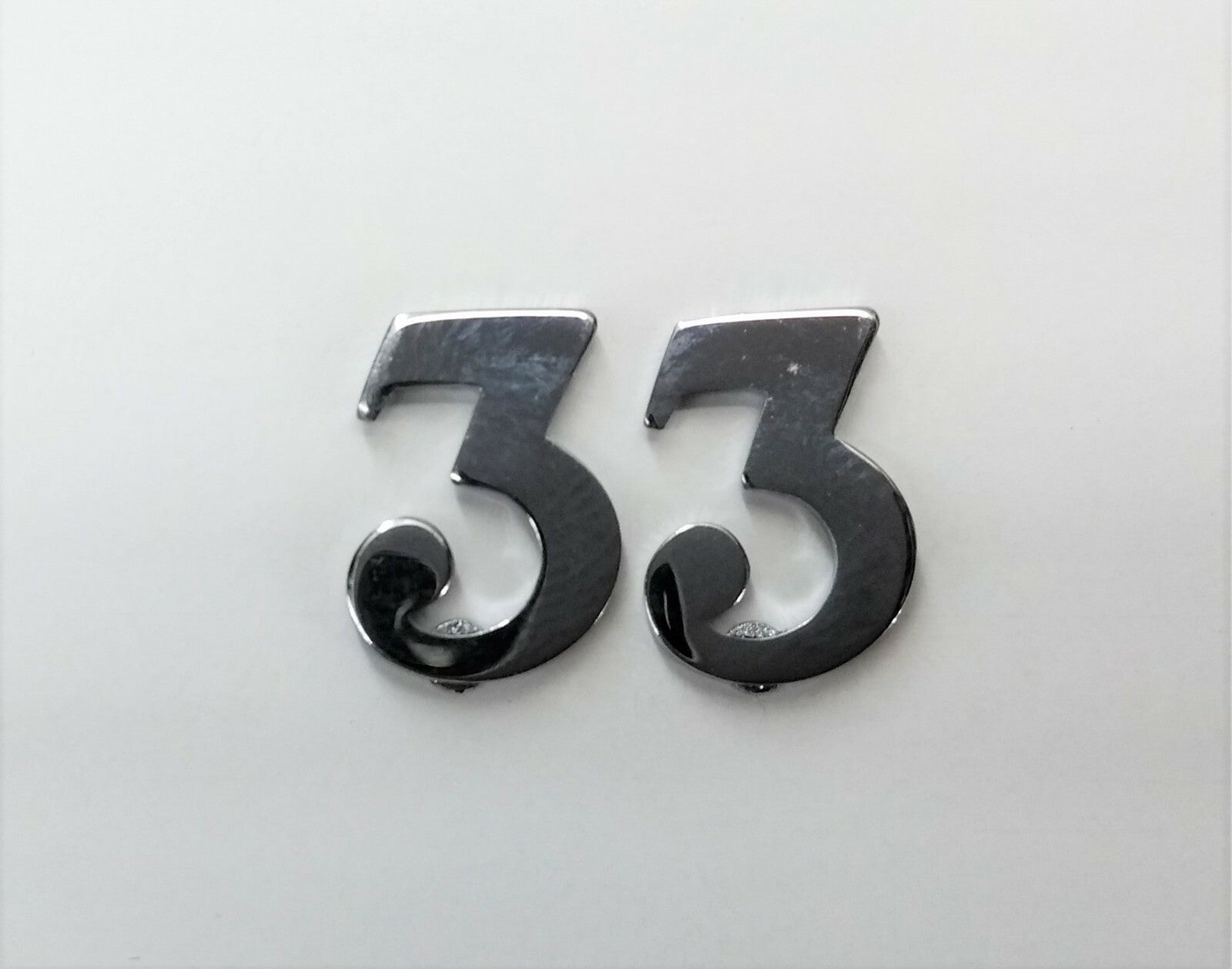 British Made Mil-Spec Shoulder & Collar Numeral Number 3 or Thirty Three 33 1PR