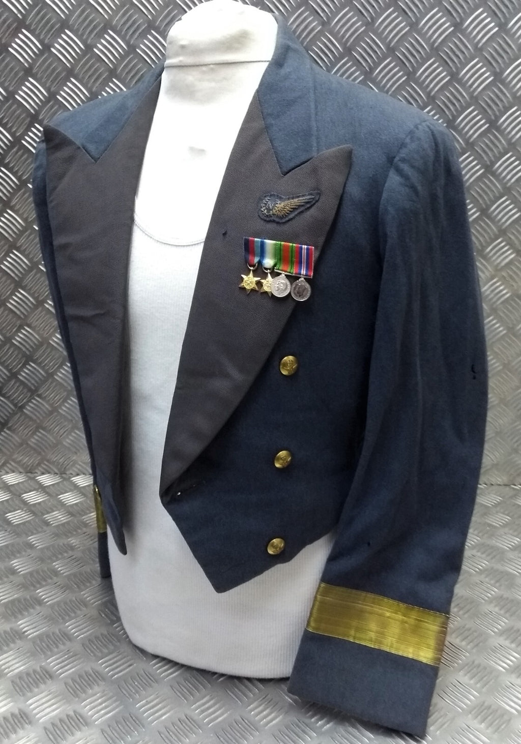 Mess Jacket Royal Air Force Vintage Burberrys Kings Crown Buttons & Medals