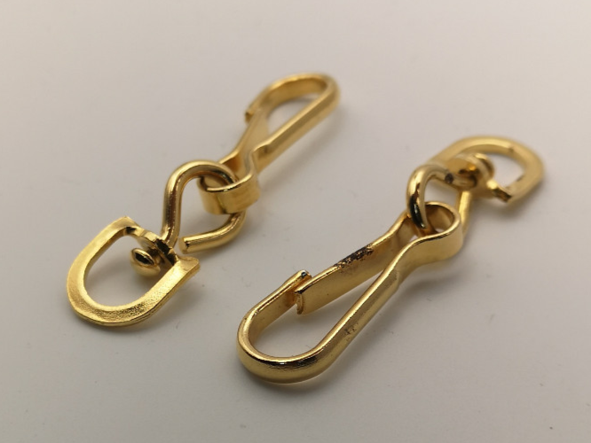Lanyard Hooks/Clips Swivel Brass Coloured