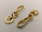 Lanyard Hooks/Clips Swivel Brass Coloured