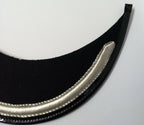 Genuine British Made Senior Officer 1/4" Silver Braid Dress Cap Peak X1