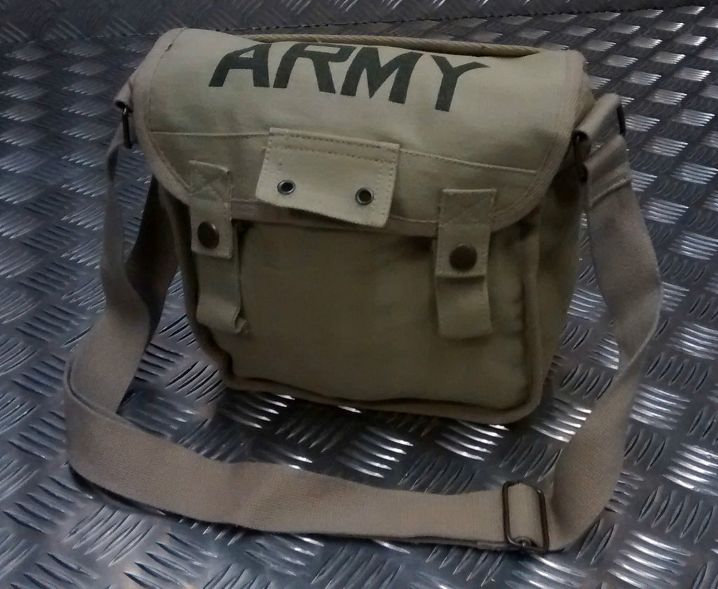 Military Style ARMY Canvas / Haversack Shoulder Bag Festival Asst Colours- NEW