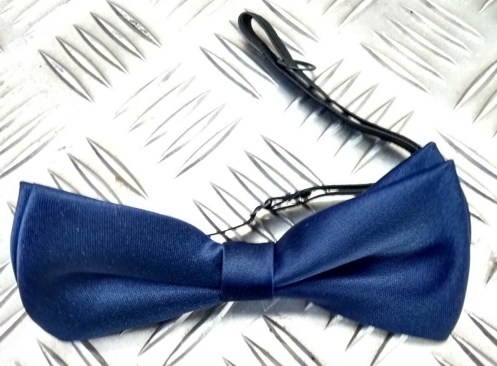 Dark Navy Blue Silk Bow Tie Made In The UK