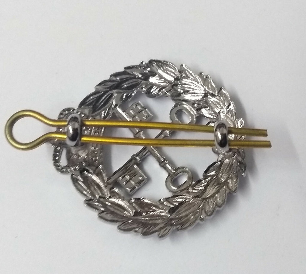 Genuine Obsolete Barbados Issue Hat Badge Cross Keys Insignia