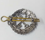 Genuine Obsolete Barbados Issue Hat Badge Cross Keys Insignia