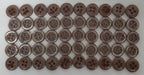 Vintage Buttons 50 4 Hole Shirt / Shank Anchors Pearlesque Lite Grey 11.2mm NOS