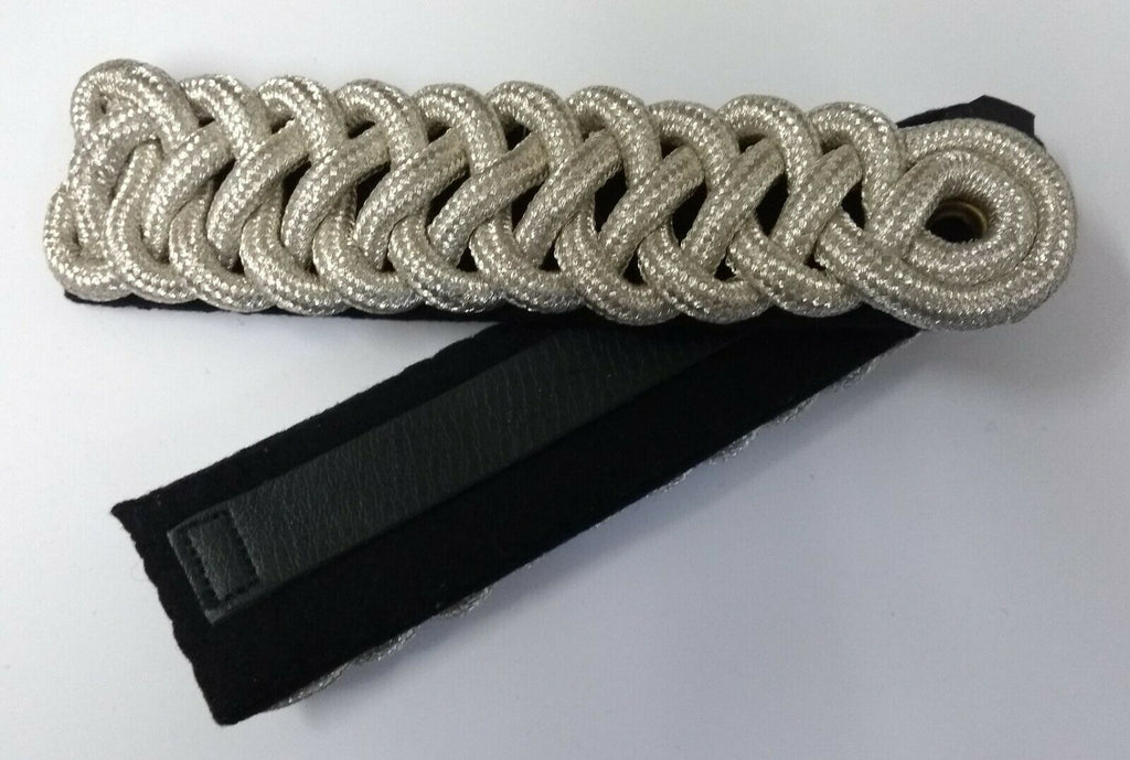 Braided Silver Cord 6mm Officers Braided Epaulette Shoulder FULL ROLL x 25 Metre