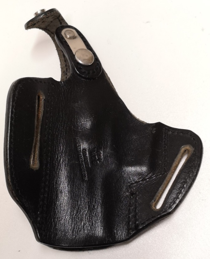 Price Western Leather England Black Leather Pancake Holster S&W 469 Right Hand
