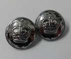 Queens Crown Buttons QC Decorative Edged Hi-Sheen Coat Buttons 38L Loop Back