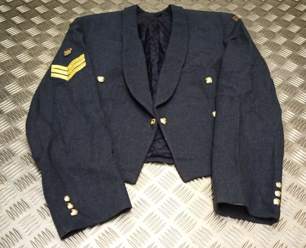 RAF Royal Air Force Mess Jacket Airforce Blue Grey Colour Vintage Old Pattern With Badges