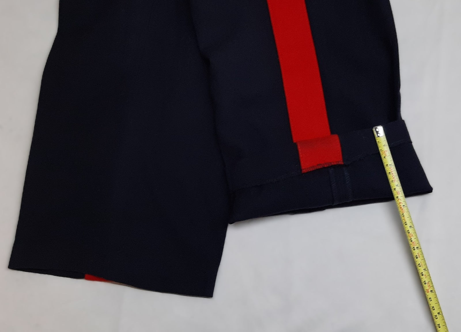 No1 Dress Trousers Blue With 2"  Scarlet Striping Waist 96cm