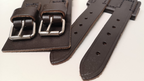 Dark Brown Leather Replacement Strap Slider Adjuster Spare Parts for Stable Belt