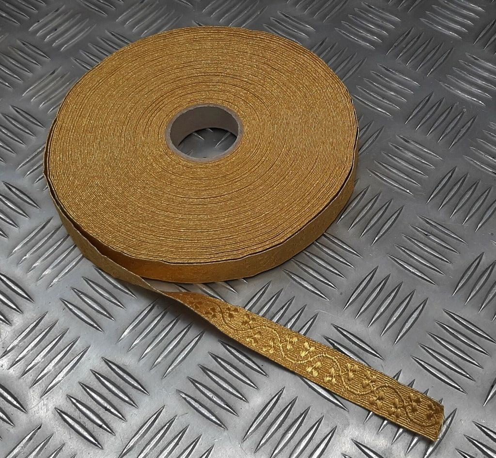 British Made Issue 19mm Gold Mylar Rank Shamrock Lace Braided Tape RC24