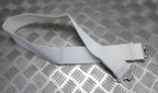 White Courlene Parade Belt With Chrome Buckle