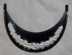 Officers Patent Peak British Forces Dress Hat Visor 1 Row Oak Leaf Silver Braid