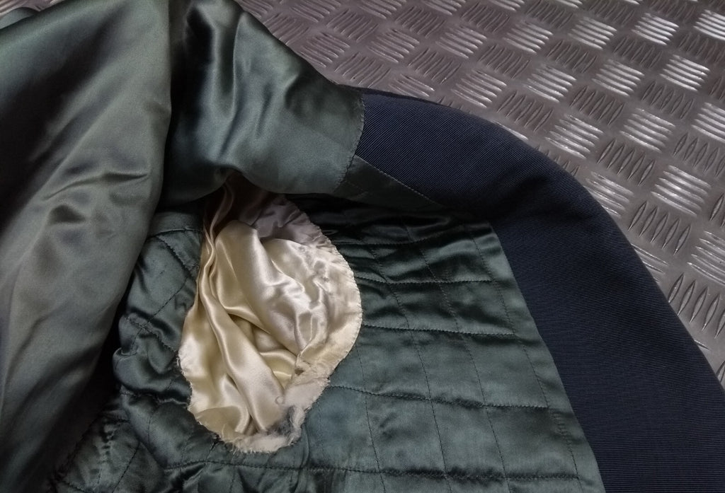 Vintage Mess Jacket RAF Royal Air Force with Cuff Ribbons and Kings Crown Buttons