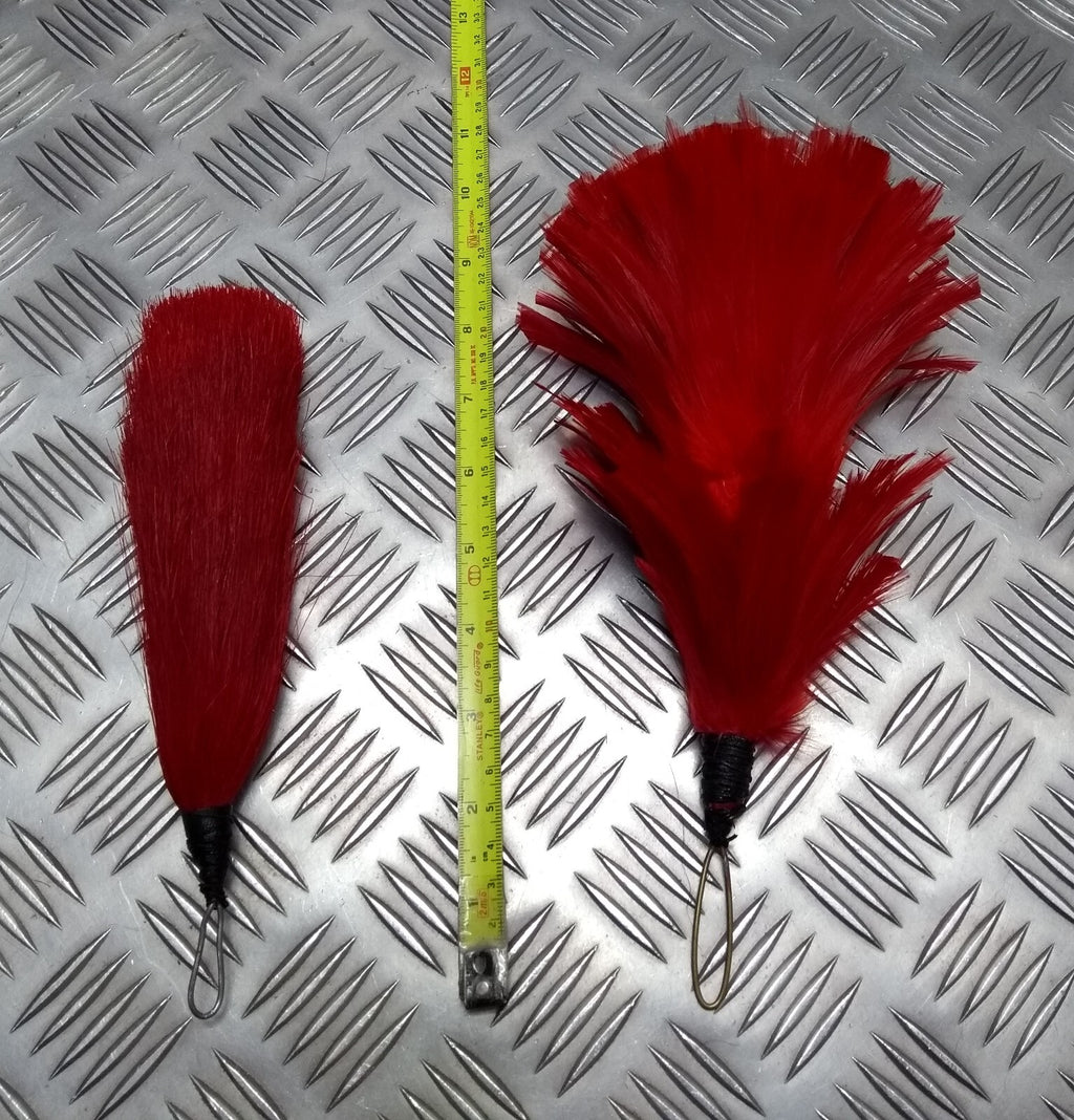 Red Hackles Plumes British Army Issue Horse Hair and Feather Type 1 of Each