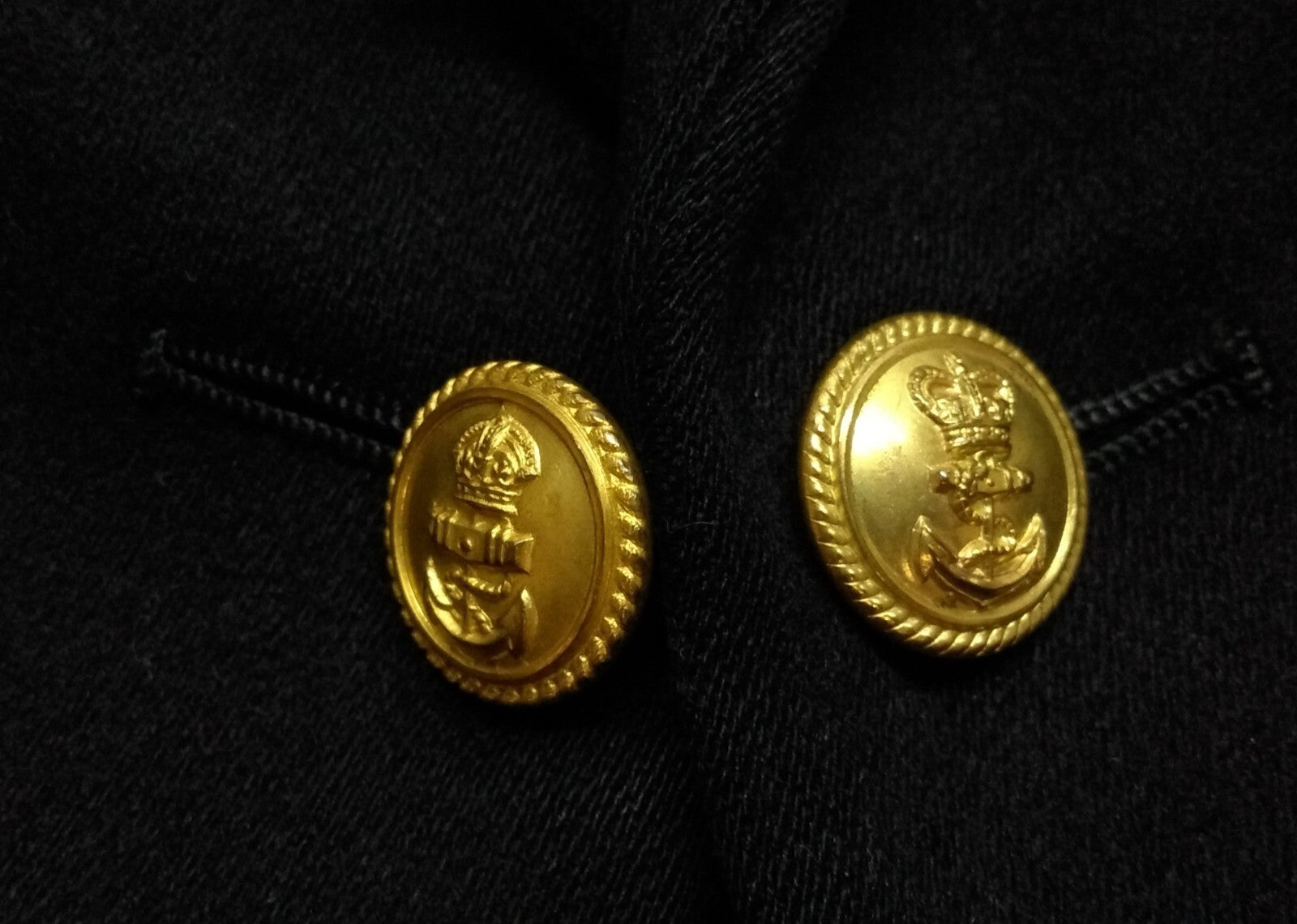 Vintage RN Mess Jacket 1950s Pattern British Royal Navy Kings Crown Buttons