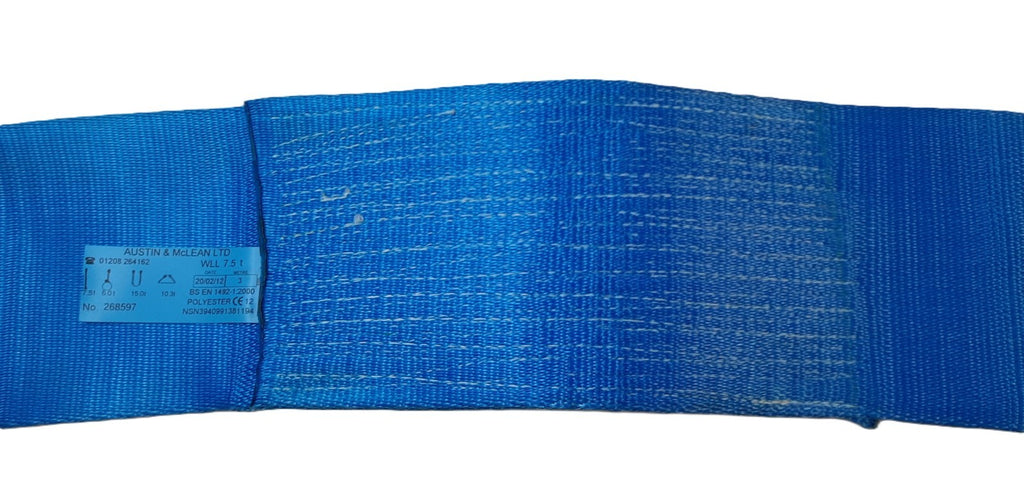 200mm Webbing Sling British Endless Cargo Strap Break Strength 52.5 T