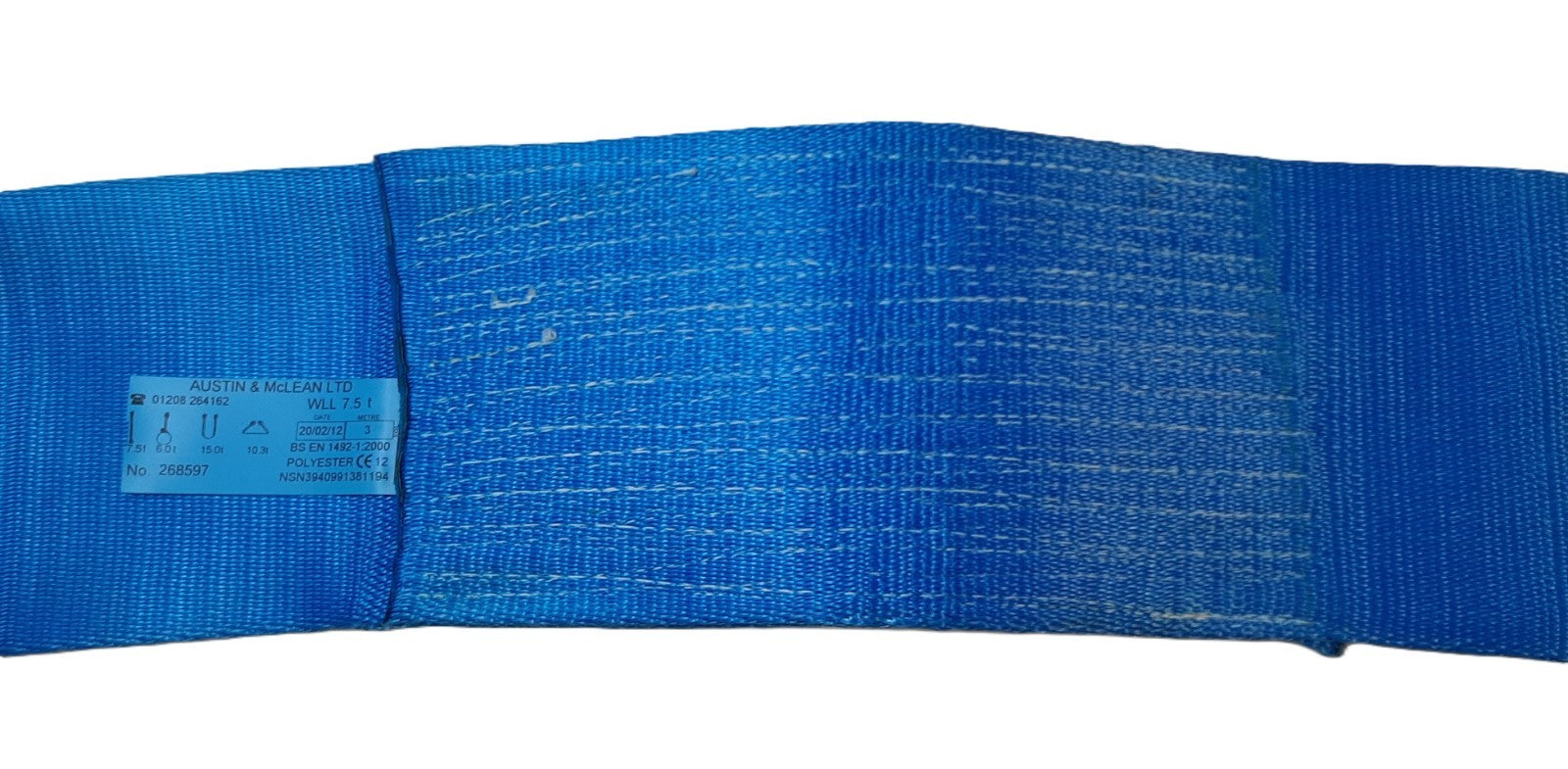 200mm Webbing Sling British Endless Cargo Strap Break Strength 52.5 T