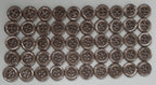 Buttons 100 Vintage 4 Hole Shirt Shank Anchors Pearlesque Lite Grey 11.2mm NOS