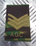 Genuine British Army CAMO DPM AGC Sergeant Rank Slide Epaulette NEW