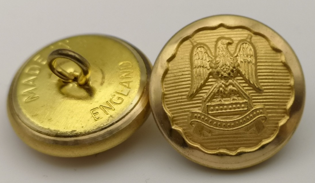 Royal Scots Dragoon Guards Offc. Frosted Ribbed Buttons RSDG 38L x2