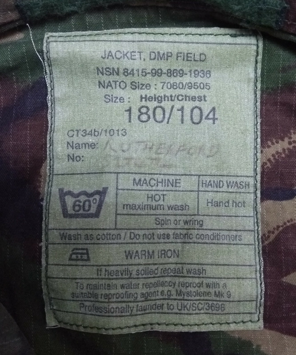 Ripstop Combat Jacket Soldier 95 Mk1 DPM Woodland Camo British 190/96cm