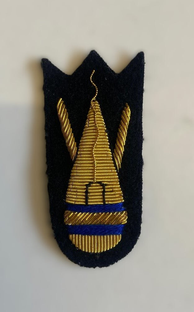 Mess Kit Badge Royal Navy Bomb EOD British Army Hand Embroidered Arm Patch