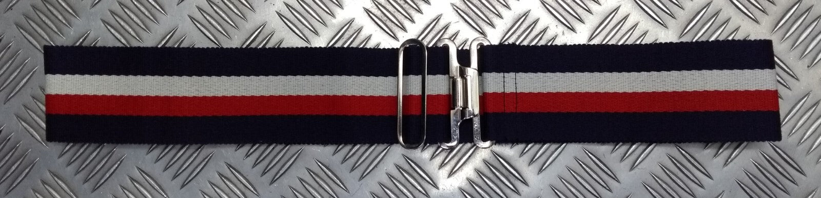 Naval Stable Belt 2½" Wide 3 Colour Chrome Buckle & Slider Adjustable to 36"