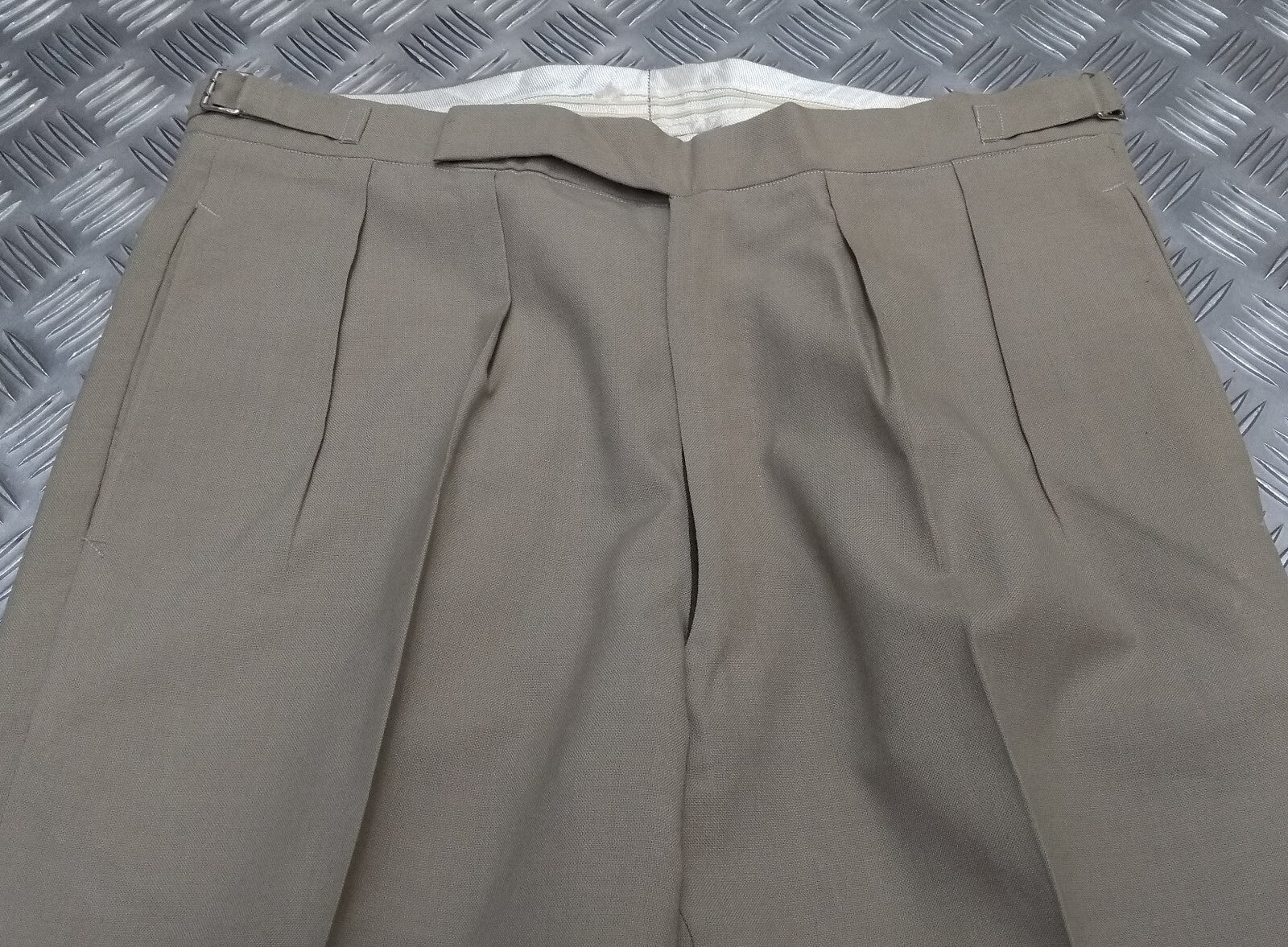 Vintage Fawn Trousers British Old Pattern Lightweight Dress Trousers