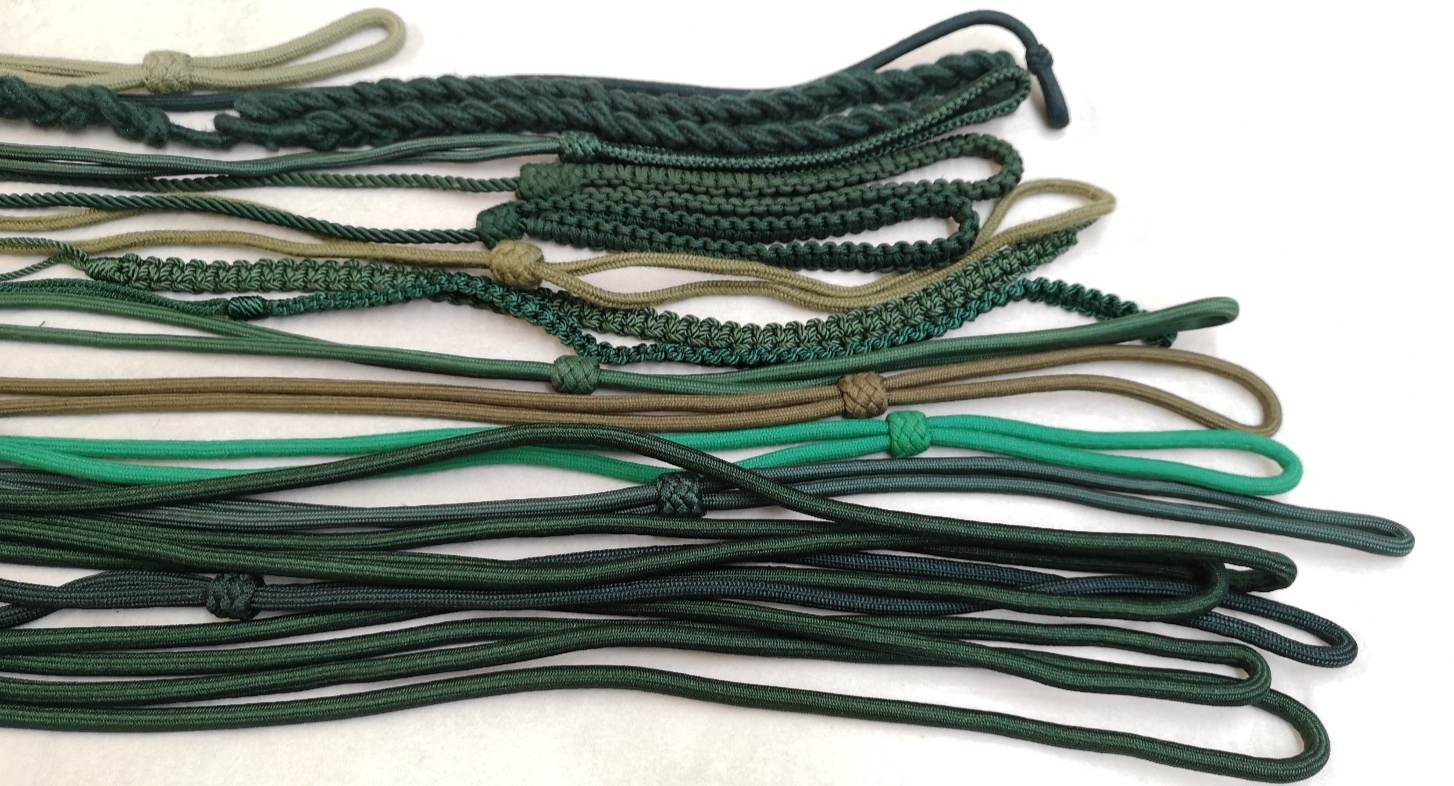 Green Ceremonial & Parade Lanyards / Cords joblot of 18