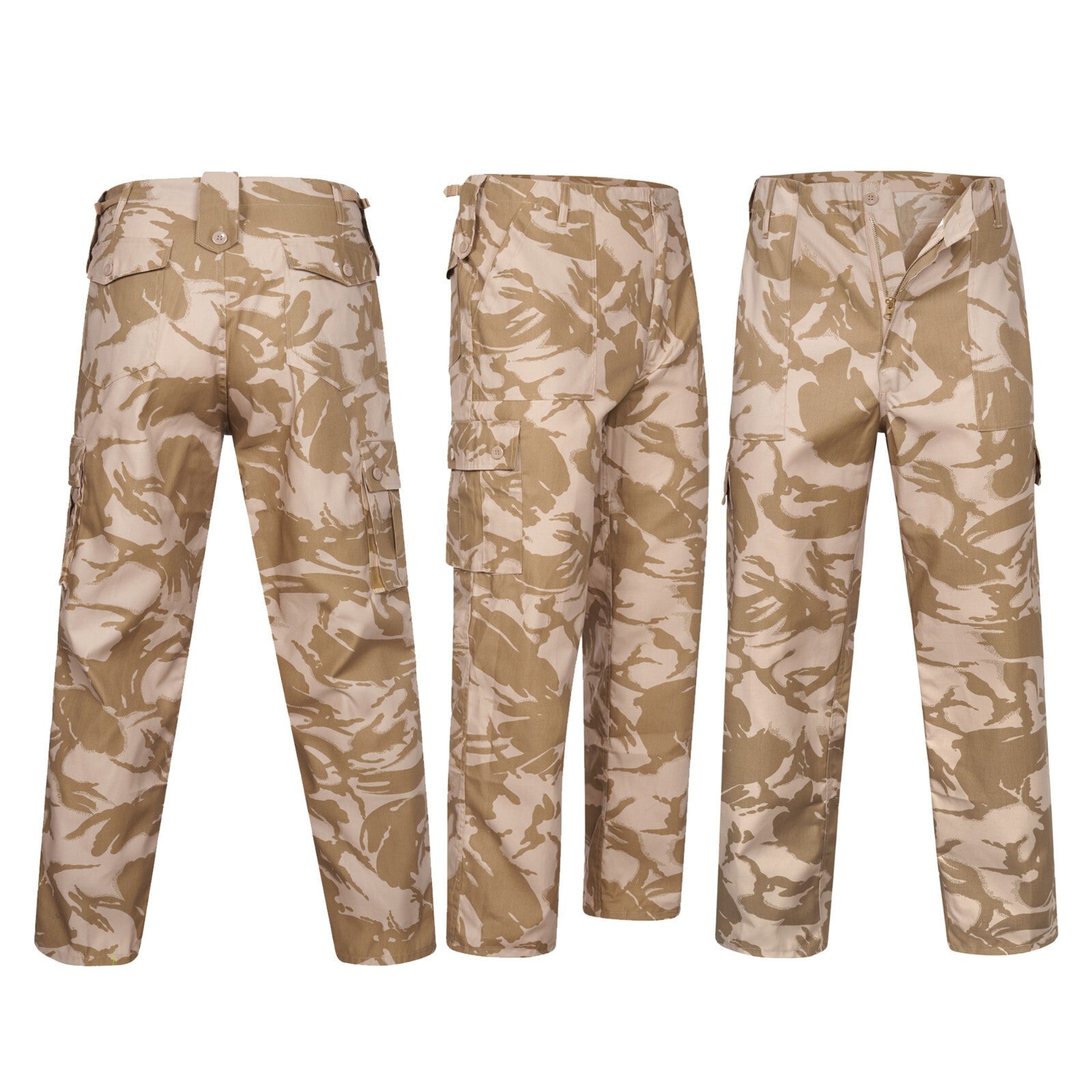 Desert Camo Trousers Military Style Combat / Field Army Pants All Sizes - NEW