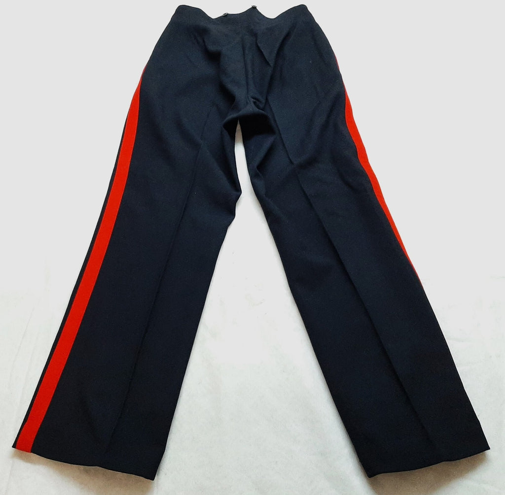 No1 Dress Trousers British Army Blues Pattern RMAS With 1" Red Stripes W33"