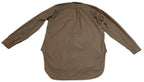 Vintage Combat Shirt Brown / Khaki Dress Long Sleeves Collar Size 16"