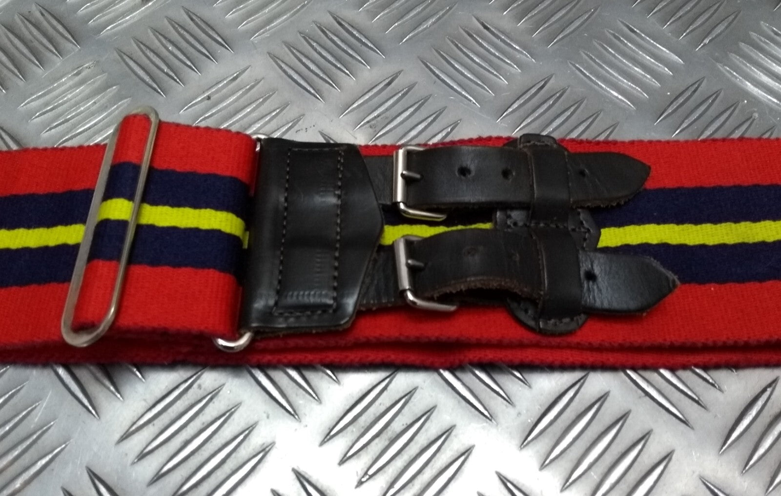 Royals Stable Belt Double Leather Straps British Issue Tri Colour