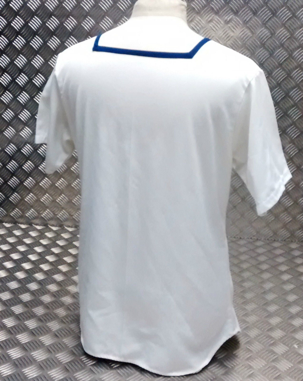 Square Neck RN British Royal Navy CL2 Sailor White Mans or Womans Used Marked