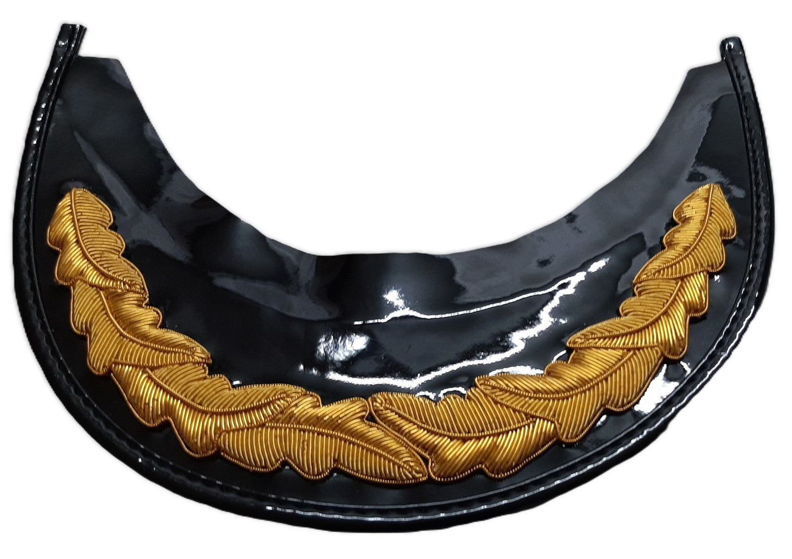 Staff Officer Peak British Oak Leaf Gold Wire Sprig Dress Hat Visor M
