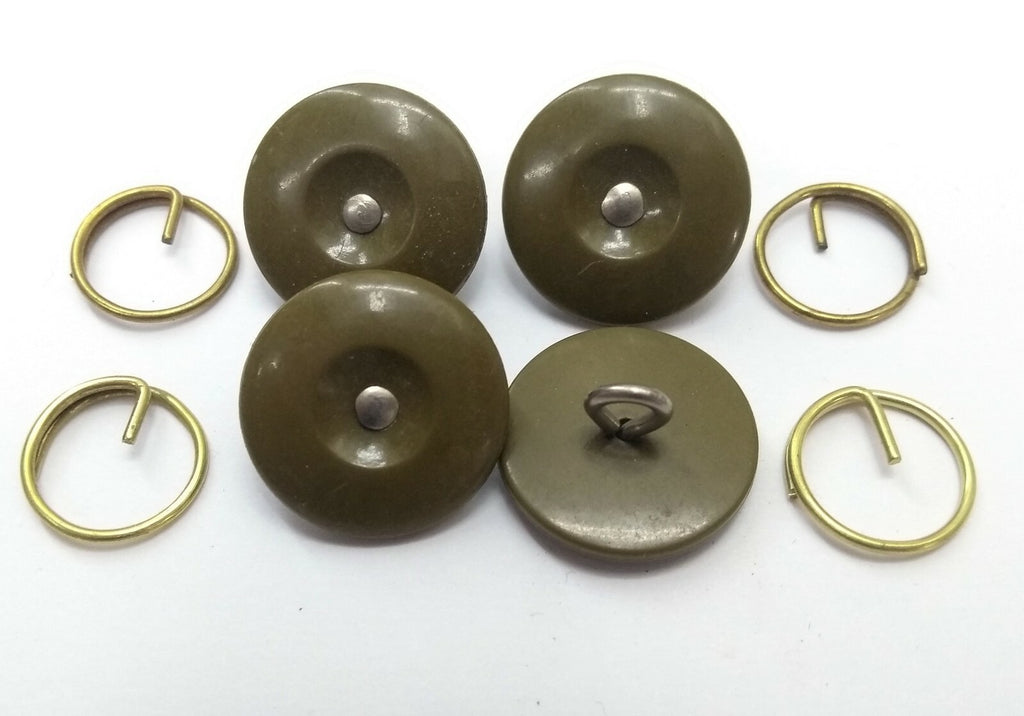 Genuine Vintage British Issue Shank Fatigues / Overall Buttons & Rings