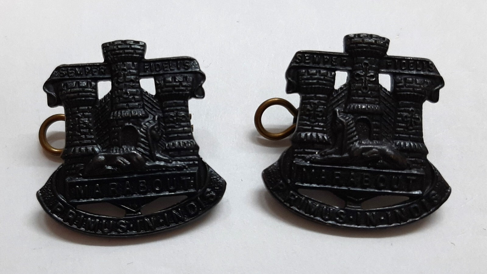 Devonshire & Dorset British Army Officer's Insignia Collar Lapel Badges & Pins
